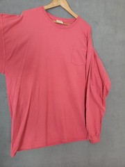 Hanes ComfortWash Garment Dyed Long Sleeve T-Shirt Front Pocket 3XL