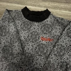 Vintage Mossimo Shirt Mens XL Gray Geometric All Over Print AOP Logo Streetwear
