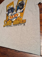 VTG 2001 Super Bowl 35 Baltimore Ravens NY Giants Ticket Tee T-Shirt – XL – NWT