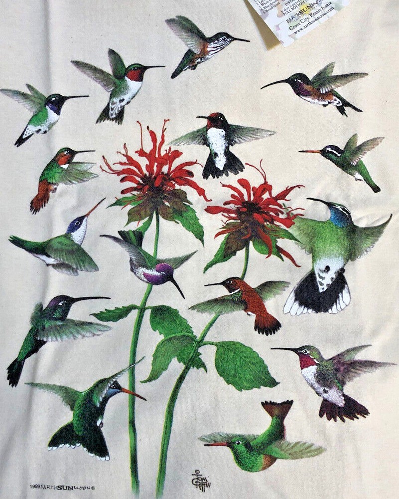 Hummingbirds T-shirt S M L XL Cotton NWT NEW Natural Unisex Hummers Summer