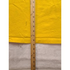 Vintage Style Yellow Short Sleeve T-Shirt Crew Neck V-Stitch Detail XL