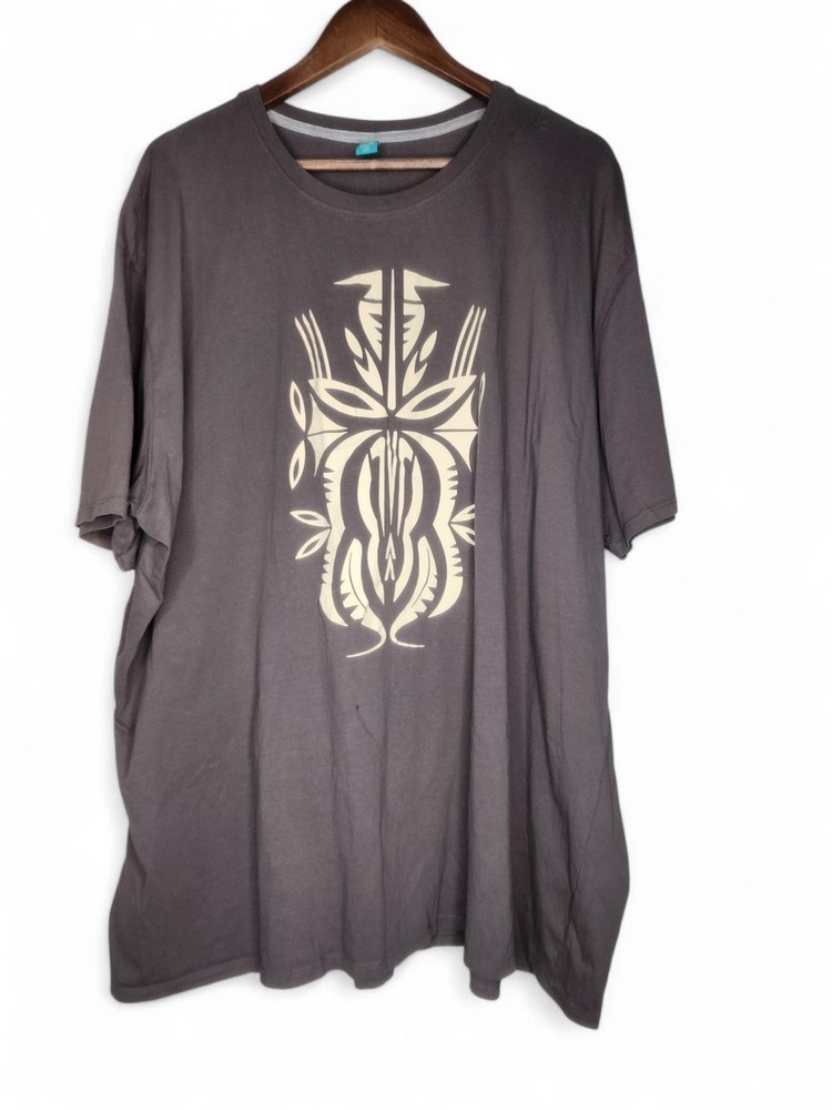 Spread Shirt Tribal Polynesian Graphic Tee in Gray Size 5XL