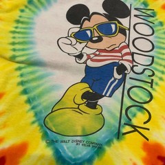 Vintage Velva Sheen Mickey Mouse Woodstock Tie Dye T-Shirt Men’s Large USA