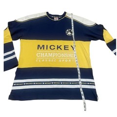 Disney Mickey Mouse Championship Classic Sports Long Sleeve Shirt Men’s Size L