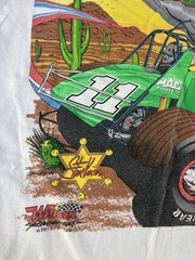 Vtg 90s Y2K Steve Kinser World Of Outlaws Sprint Car Circle Dirt Track Race Tee
