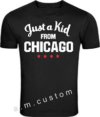 Just a KID From Chicago Windy City Skyline City of Chicago Flag T Shirt S-4XL