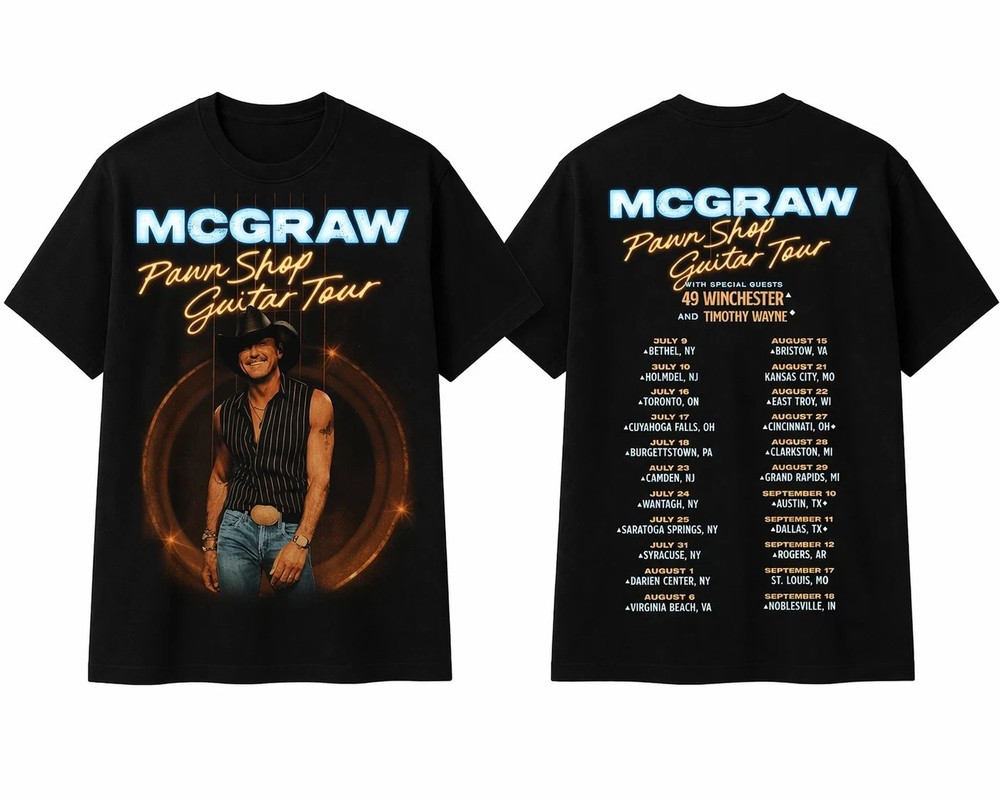 Tim McGraw Pawn Shop Guitar Tour 2026 Country Concert T-Shirt