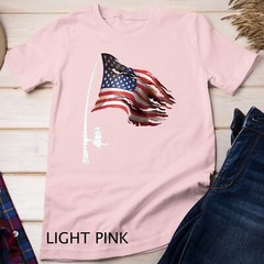 Fishing American Flag Fisherman Patriotic day 4th of July Unisex T-shirt
