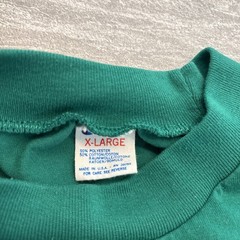 Vintage 70s 80s Champion Blank Single Stitch Varsity T Shirt XL USA Green True