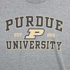 Jerzees Mens T Shirt XL Gray Purdue University Heathered Collegiate Sports Fan