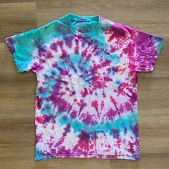 Multi-Color Tie Dye T-Shirt Adult Unisex M 100% Cotton Snowcone Colors!