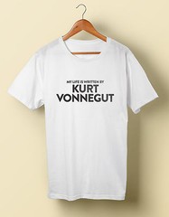 My Life is Written by Kurt Vonnegut Tee Shirt T-Shirt S M L XL 2X 3X 4X 5X