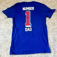 Buffalo Bills NFL Fanatics Number 1 Dad T Shirt Small Blue Football Short Sleeve