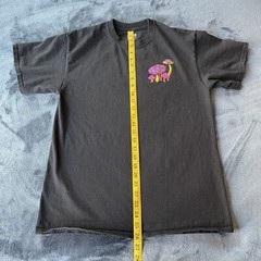 ALAB Psychedelic Neon Mushroom Black Short Sleeve T-Shirt Medium