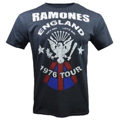 Mens Ramones Vintage Look England 1976 Tour Tribute-Music Band T Shirt NEW