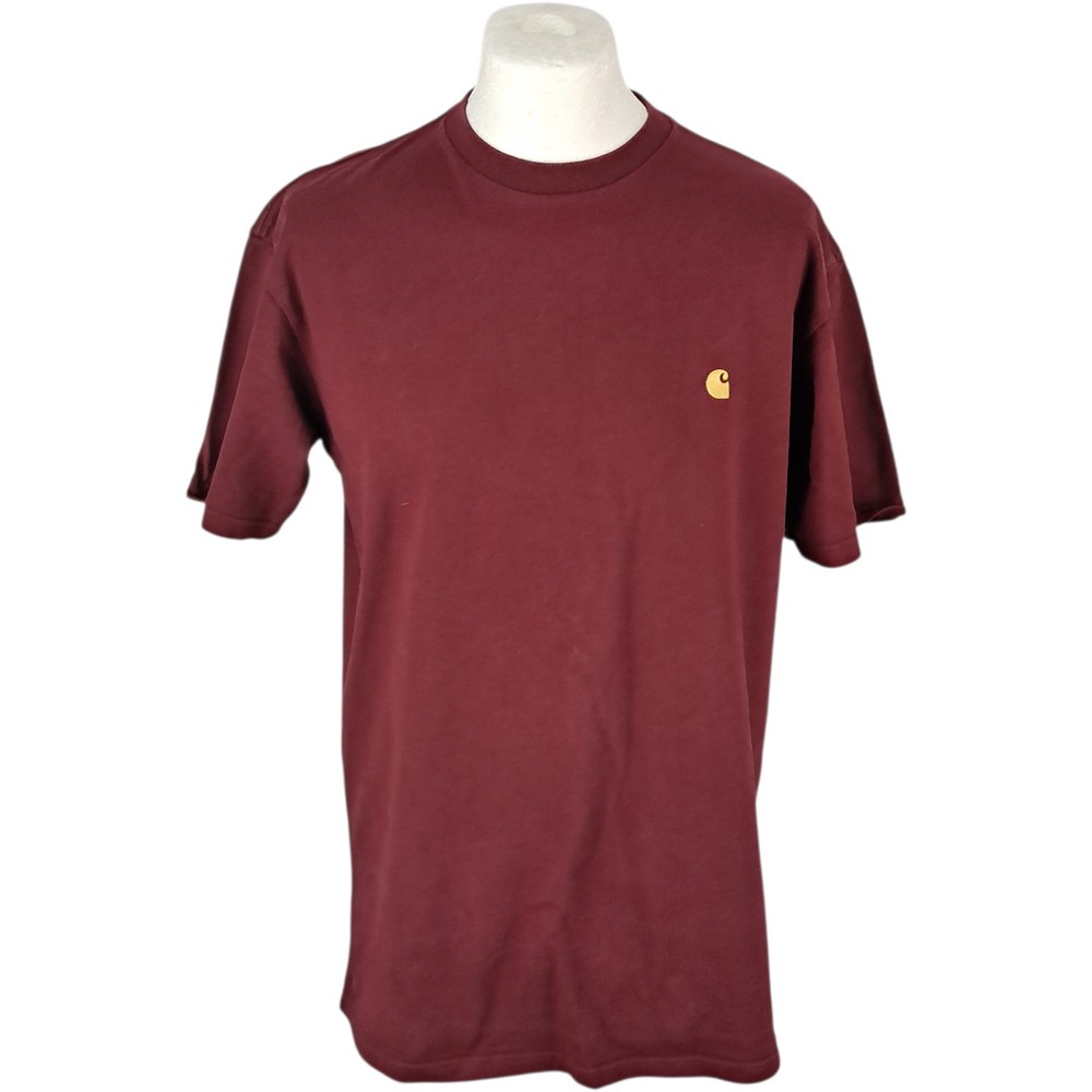 Carhartt T Shirt Large Men’s Red Cotton Lightweight Casual Work Wear Plain Chase