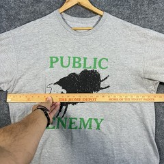 Public Enemy / Minor Threat Graphic Band Rap Tee Mens 2XL Big Graphic Punk