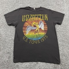 Led Zeppelin Shirt Men Large Bay Island 1975 US Tour Short Sleeve 2010 Rock Band