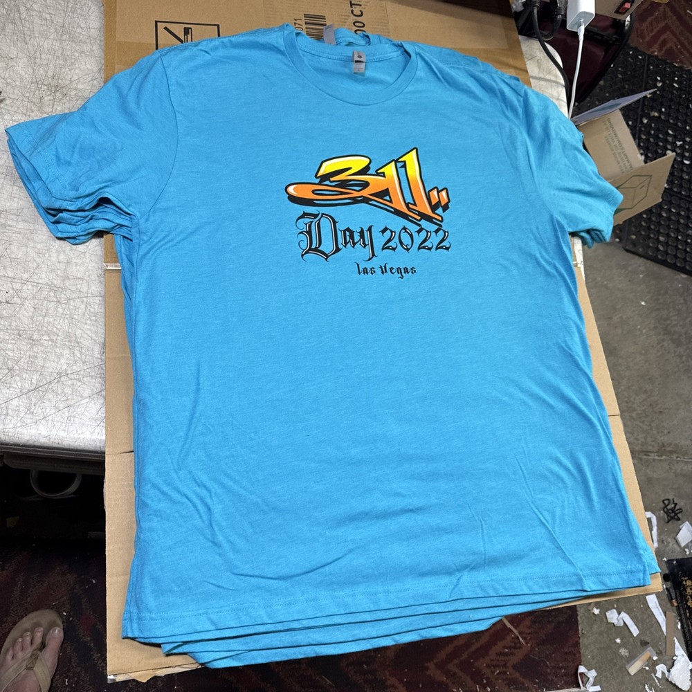 2022 311 Band T Shirt Concert Tour Las Vegas 2-Sided Rock Reggae Music NEW LX