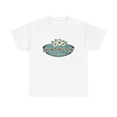 Huntington Beach California Tweed Y2k, Retro, 2000s, 90s White Tee