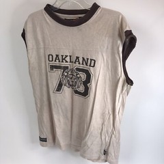 Vintage Shirt Oakland Lion 73 T-shirt Seattle Cotton Works Ringer L Muscle Tee