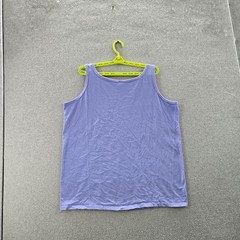 VINTAGE Big Dogs Men Tank Top XL Blue Text Graphic Sleeveless Logo