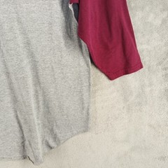 AUGUSTA Women Raglan T-shirt MEDIUM Two Tone Cotton Blend Knit Casual