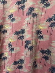 M & S Men’s XL Tropical Palms Design T Shirt Pure Cotton