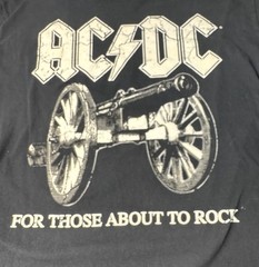 Sz 2XL AC/DC T Shirt For Those About To Rock Band Black 2012 Concert Tour Merch