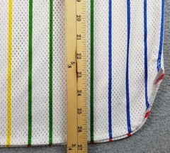 The RUSTY RABBIT Tank Top Mens Medium M Striped Perforated Sheer Jersey Pullover