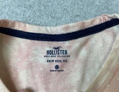 Hollister Must Have Collection Mens L Long Sleeve Crew Neck T Shirt Pink Tie Dye
