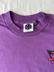 Maui And Sons Shirt Men Medium Purple Shark Neon Surf Skate Single Stitch 90s