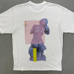 Pastelle T Shirt Mens Medium M White Ellex Roman Statue Logo Streetwear Tee