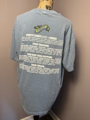 Blue Bonnaroo 2024 Lineup Graphic Print Logo Crew Neck Short Sleeve Tee Men XL