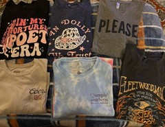 Graphic T-Shirts (6) Variety Of Sizes (Preowned)