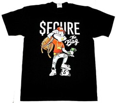 SECURE THE BAG T-shirt Bugs Bunny Money Cash $ Dollars Men’s Tee New