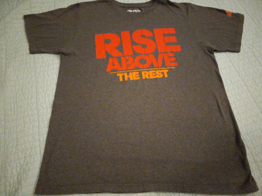 Men’s Medium Adidas Gray Rise Above The Rest T Shirt The Go-To Tee