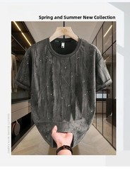 Men Luxury Fashion Trend Butterfly Ripped Hole Casual Summer Streetwear T-Shirt