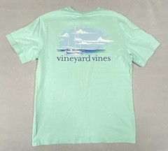 Vineyard Vines Shirt Mens XS Mint Green Whale Pocket Graphic Tee Preppy
