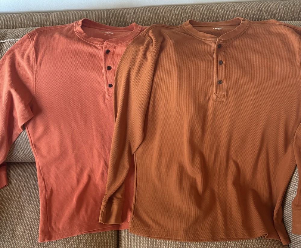 Lands’ End Henleys (NEW/NEVER WORN) L/T + XL/T