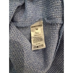 Amongst Others Mens Blue Waffle Knit Short Sleeve Crew Neck Shirt Size M Relaxed