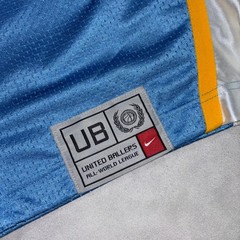 Vintage Nike United Ballers Warm Up Jersey Med Blue Ginobili Shooting Shirt Y2K