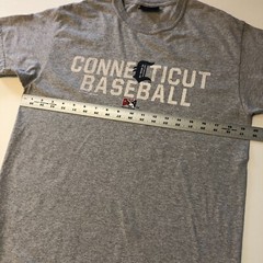 MV SPORT Connecticut Baseball Graphic T-Shirt M Heather Gray Minor League 2016