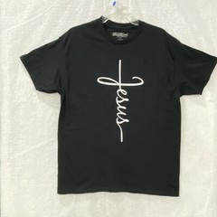 Shop4Ever Jesus Cross T-Shirt Large Christian Religious Faith Christ Bible Tee