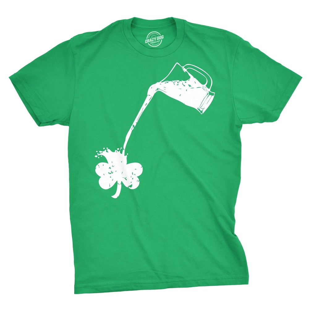 Pouring Shamrock T Shirt Funny Rainbow Drinking St Saint Patricks Day Cool Tee