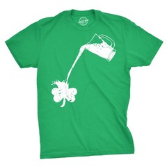 Pouring Shamrock T Shirt Funny Rainbow Drinking St Saint Patricks Day Cool Tee