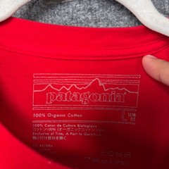 Patagonia Pocket Tshirt Mens Large Red Organic Cotton Slim Fit Casual Tee