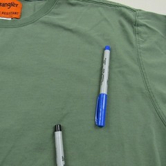 Wrangler Shirt Mens Extra Large Green FR Fire Resistant Workwear *Holes