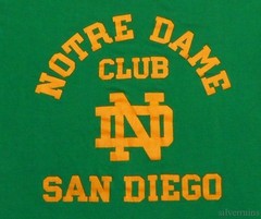 Notre Dame Club San Diego 1980’s Vintage T Shirt Collegiate Pacific All Cotton