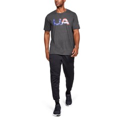 Under Armour 1333352 Men’s UA Freedom Big Flag USA T-Shirt, Graphite, 2X-Large